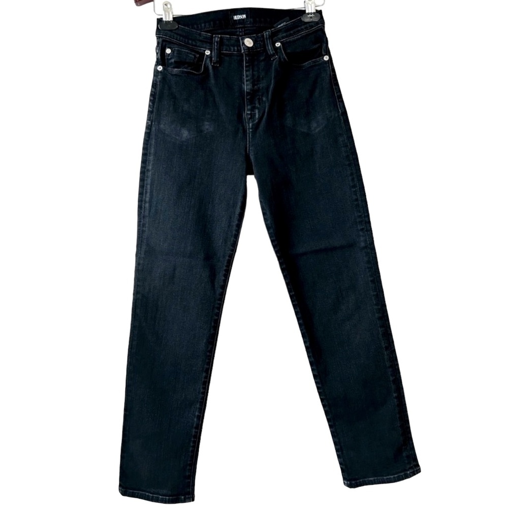 HUDSON Zoeey High Rise Ankle Straight Jean in Black Size 26